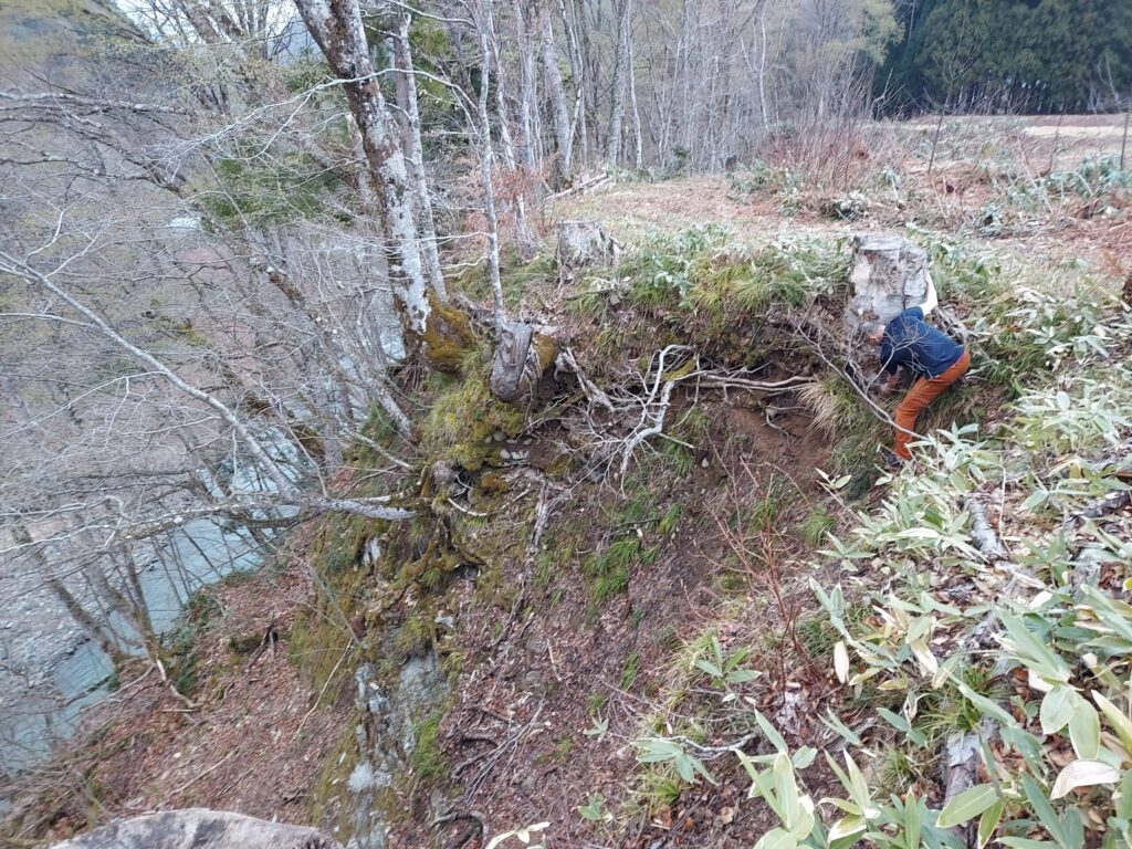 斜面に行くシェフ